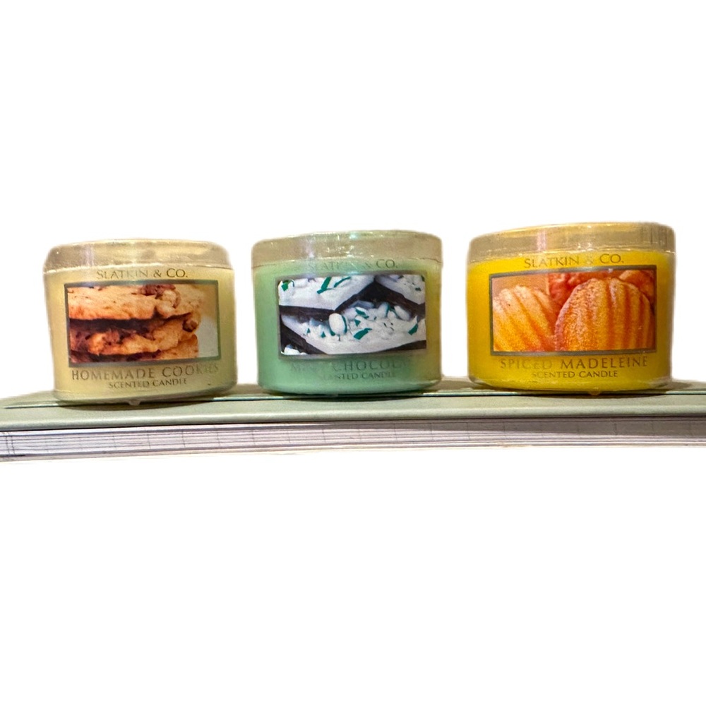Rare Bath Body Works Slatkin & Co White Barn MINI CANDLES 3-1.3oz
